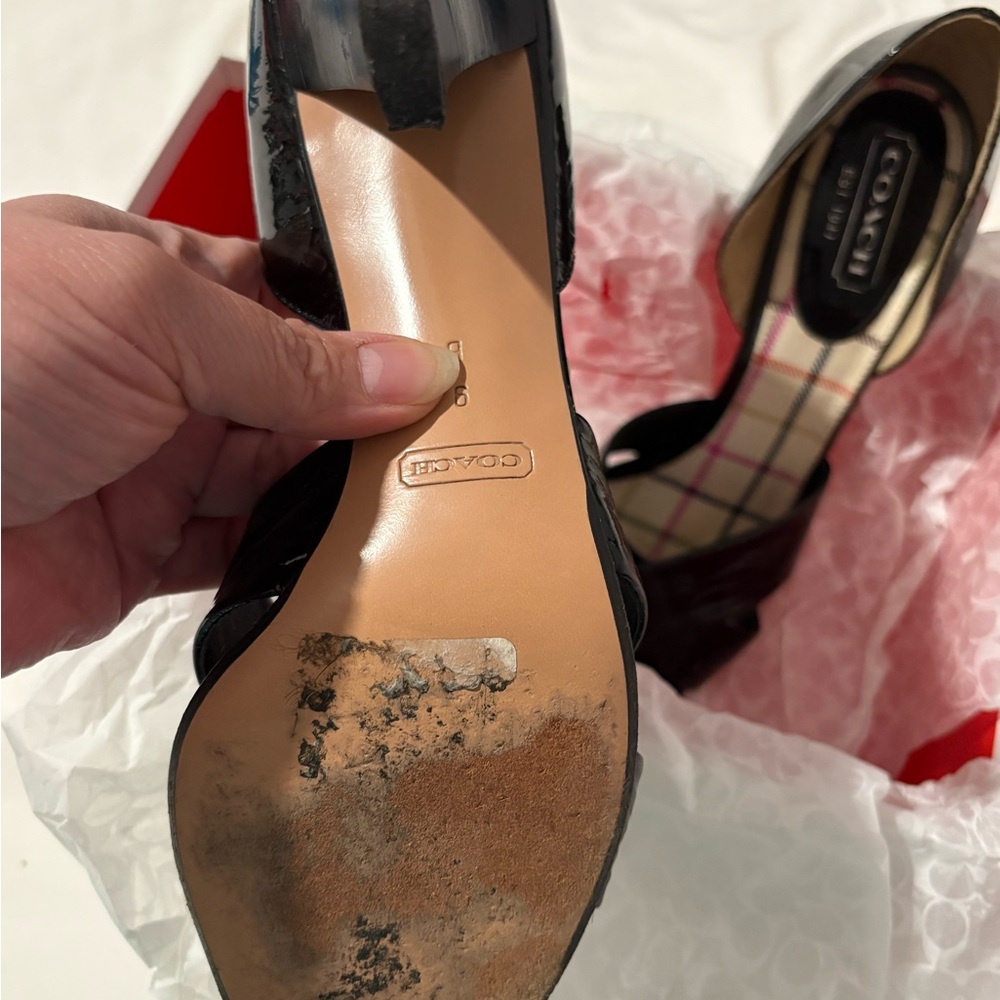 Coach Black Bardot Heels - Picture 6 of 16
